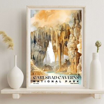 Carlsbad Caverns National Park Poster, Travel Art, Office Poster, Home Decor | S4 - image5